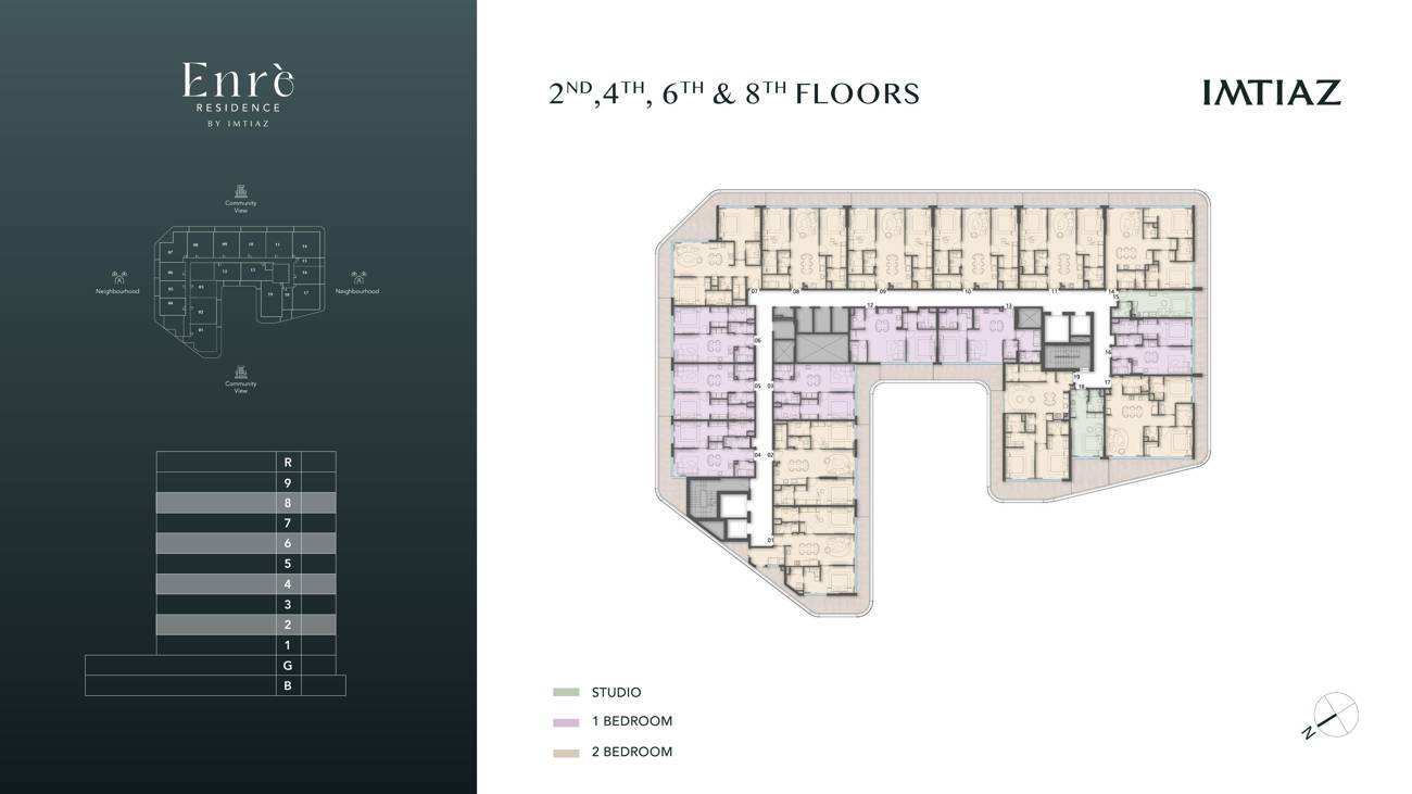 Typical floor plan even floors