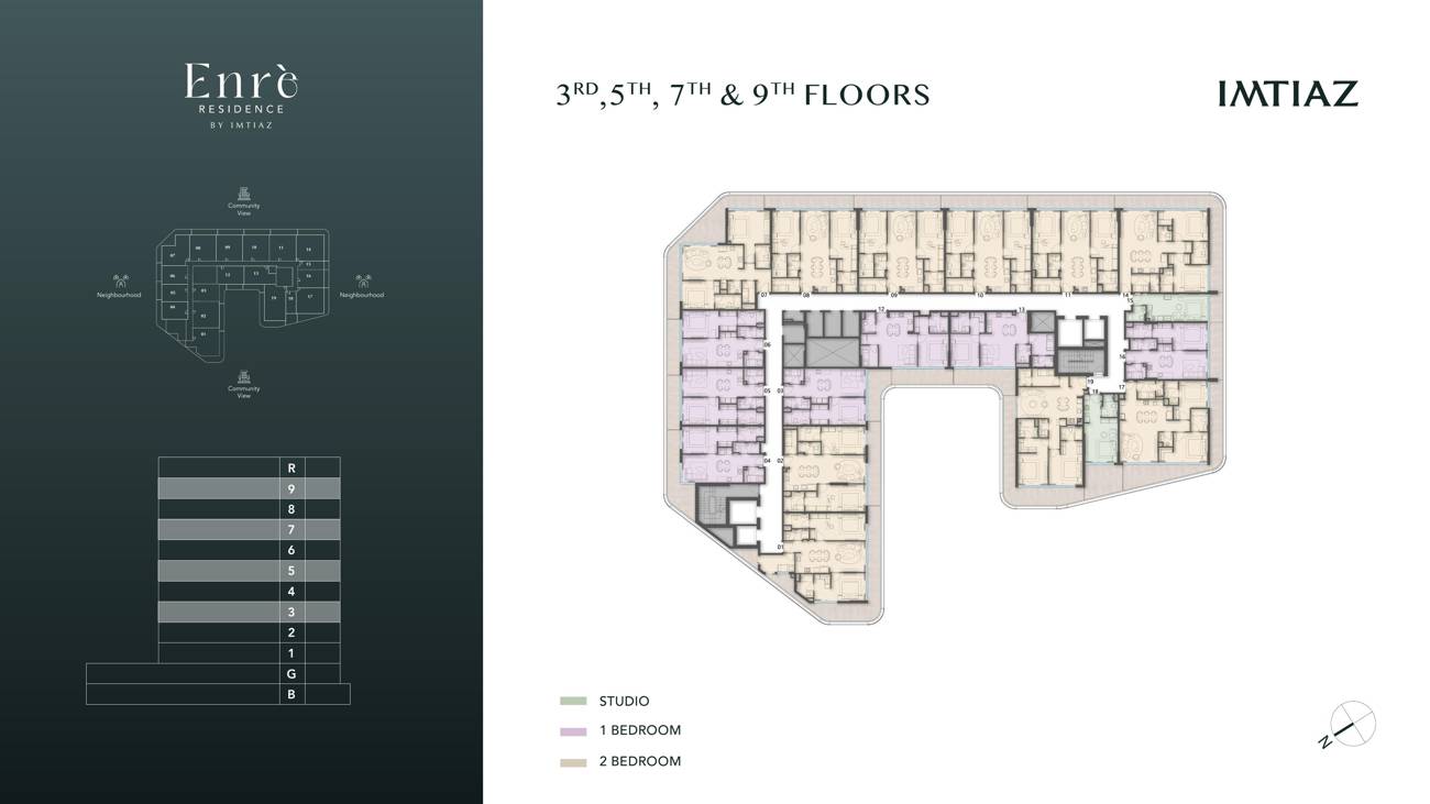 Typical floor plan odd floors